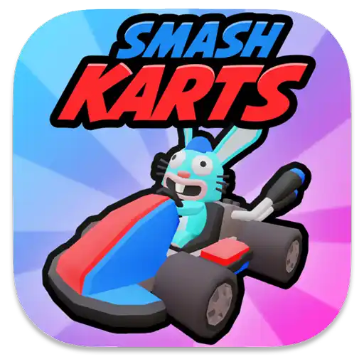 Cartoon racers firing rockets in Smash Karts Unblocked